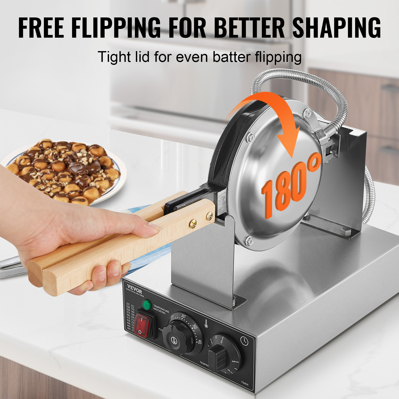 HomeWise Commercial Egg Bubble - Waffle Cone Maker recension och pris