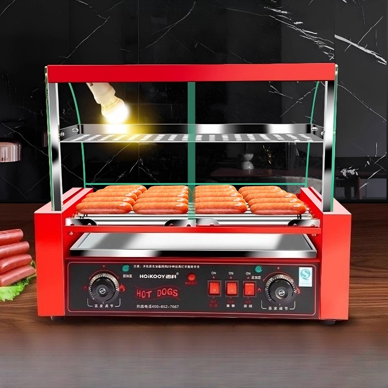 Commercial 7-tube sausage gril - Hot Dog Press recension och pris